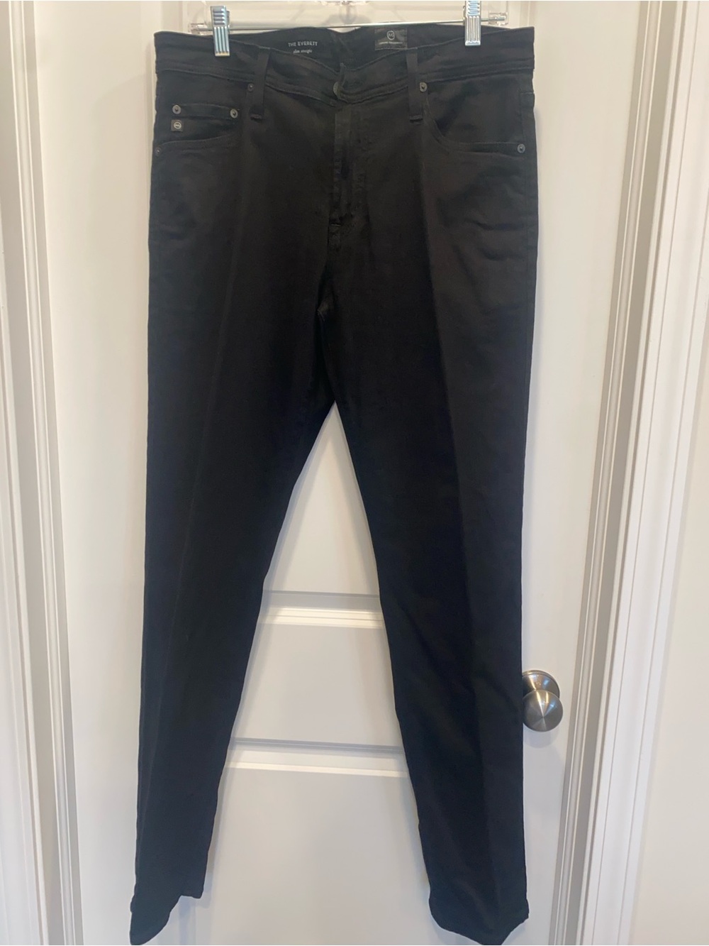 Everett Slim Straight AG Jeans Fathom Black Mid Rise 32x32